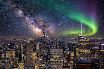 Stadt Aurora Milchstrasse